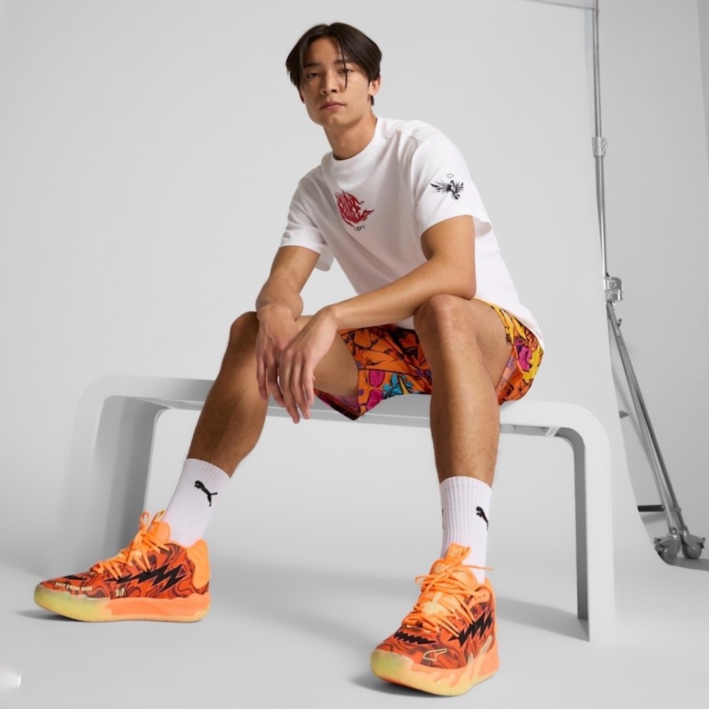 Puma MB.03 'Halloween' Men’s Basketball Shoes in the Fluro Orange Pes/PUMA 9.5 - Picture 3 of 17
